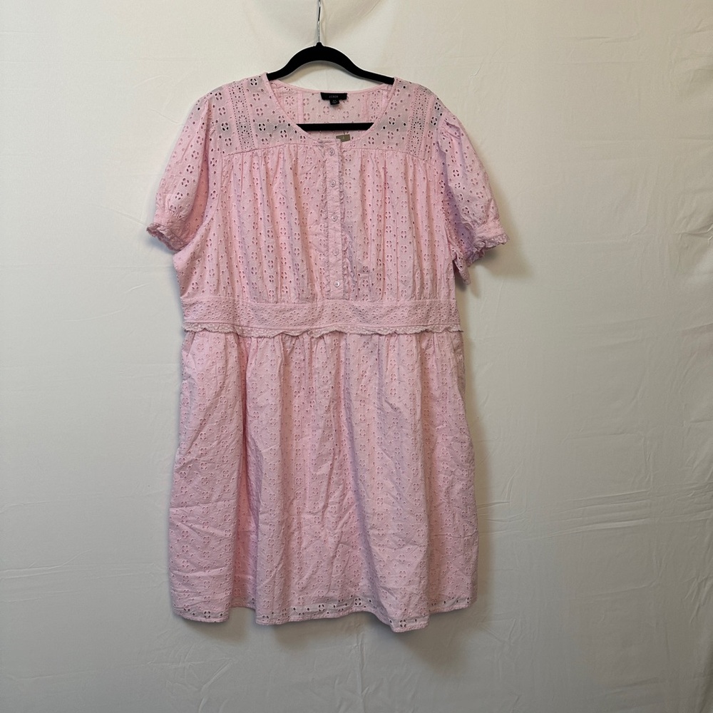 J. Crew Blush Eyelet Dress